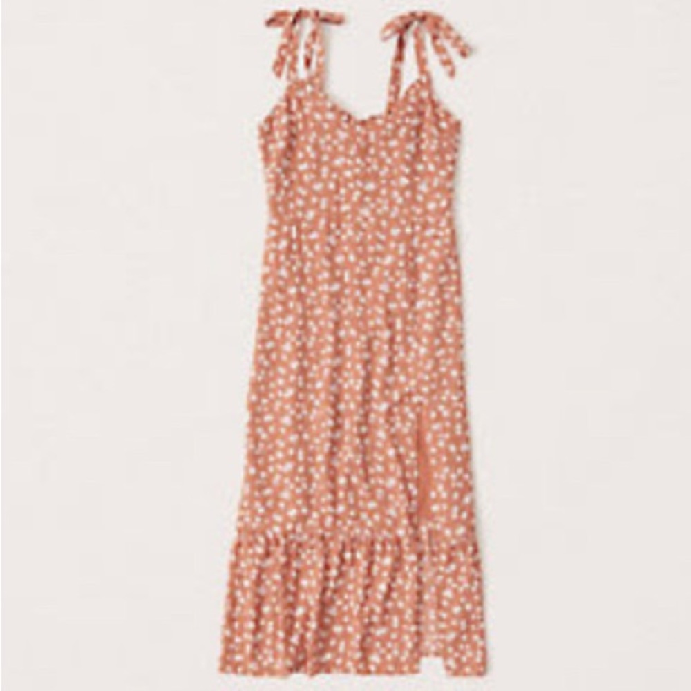 Abercrombie Tie Strap Midi Dress (m)